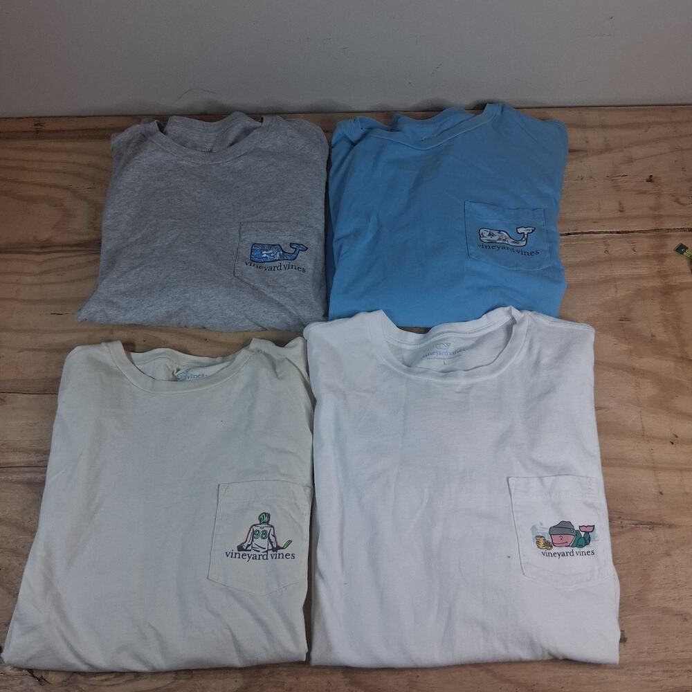 Vineyard Vines Womens Tee Shirt Sz L Lot Of 4 Tee Shirts Short And Long Sleeve